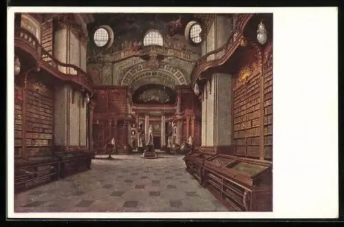 AK Wien, Hofburg, Prunksaal der Nationalbibliothek