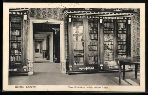 AK Höxter, Kloster Corvey, Bibliothek mit 66000 Bänden