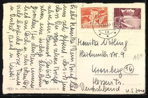 Künstler-AK Max Künzli: Katzen im Kostüm als Zirkusartisten, Affen halten den Reifen, Hunde als Zuschauer