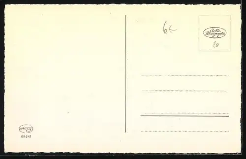 AK Katze mit wachem Blick, Schmeichelkätzchen