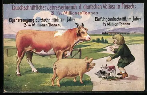 AK Volkswirtschaftliche Wahrheiten - Durchschnittlicher Jahresverbrauch d. deutschen Volkes in Fleisch