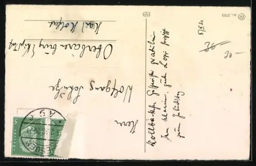 AK Zwei Teddybären in bunten Jacken, Geburtstagsgruss