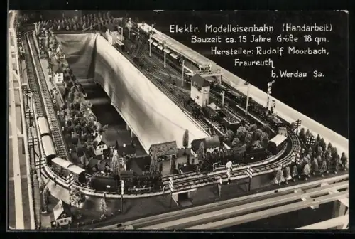AK Elektr. Modelleisenbahn von Rudolf Moorbach, Fraureuth