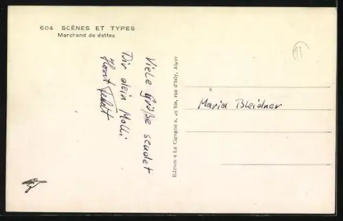 AK Scénes et Types, Marchand de dattes