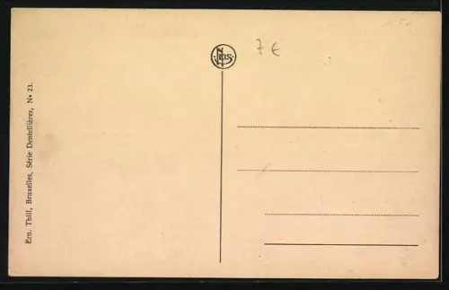 AK Zwei Frauen klöppeln im Garten