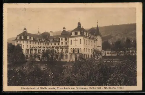 AK Rorschach am Bodensee, Töchterinstitut Stella maris, Gebäudeansicht
