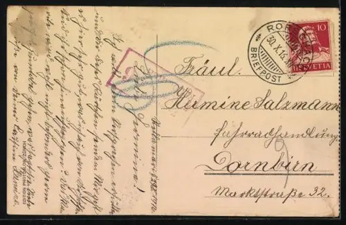 AK Rorschach am Bodensee, Töchterinstitut Stella maris, Gebäudeansicht