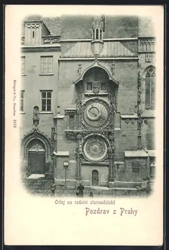 AK Prag / Praha, Orloj na radnici staromestské