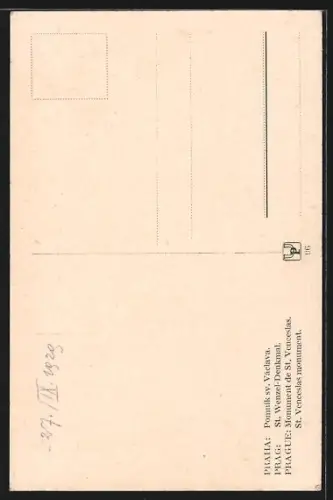 AK Prag / Praha, Pomník sv. Václava