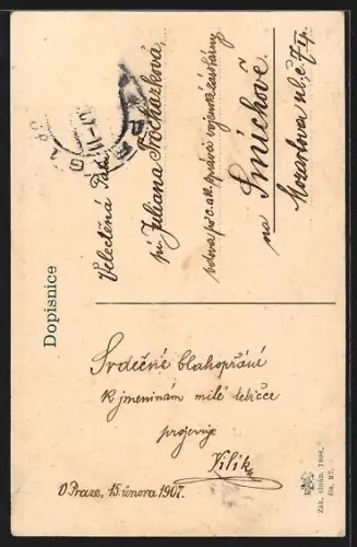 AK Prag, Altstädter Brückenthurm und Statue Karl IV.