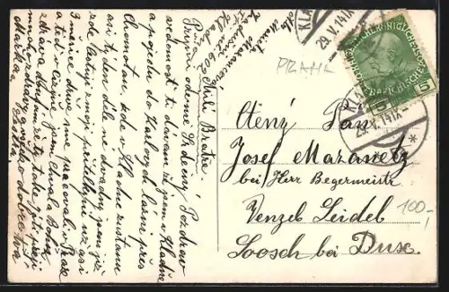 AK Prag / Praha, Königliches Landes-Museum und St. Wenzels-Monument