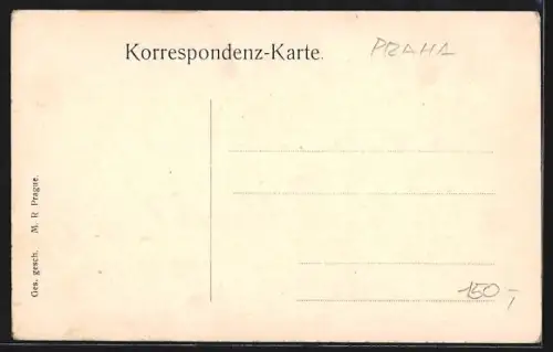 AK Prag / Praha, Svatopluk Cech-Brücke