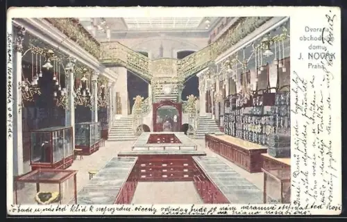 AK Prag / Praha, Dvorana obchodniho domu J. Novak