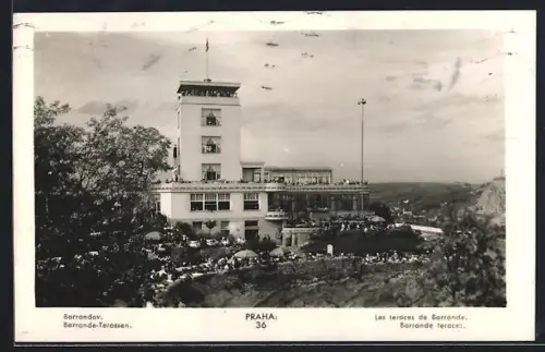 AK Prag / Praha, Barrandov, Gaststätte Barrande-Terrassen