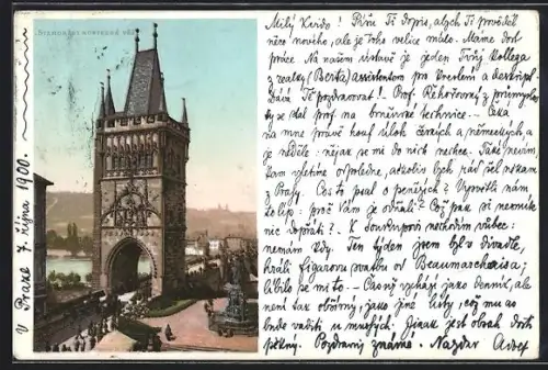 AK Prag / Praha, Staromest mostecka vez