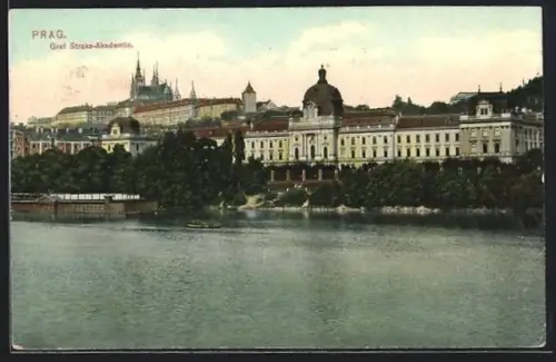 AK Prag / Praha, Graf Straka-Akademie