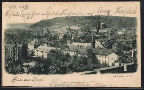 AK Prag / Praha, Kleinseite aus der Vogelschau