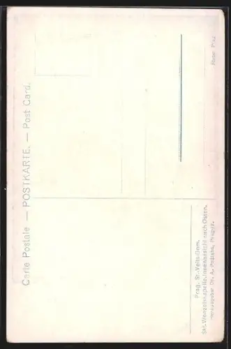 AK Prag / Praha, St. Veits Dom, Skt. Wenzelskapelle, Innenansicht nach Osten