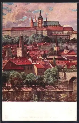 AK Prag / Praha, Blick zum Hradschin