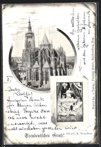 AK Prag / Praha, St. Veits Dom