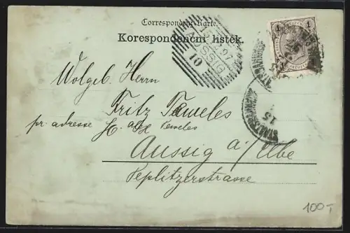 Mondschein-AK Prag / Praha, Gr. Ring u. Teynkirche