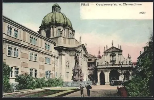 AK Prag / Praha, Kreuzherrnplatz und Clementinum