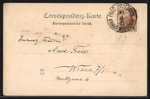 AK Prag / Praha, Brückenthürme, Gr. Ring und Teynkirche