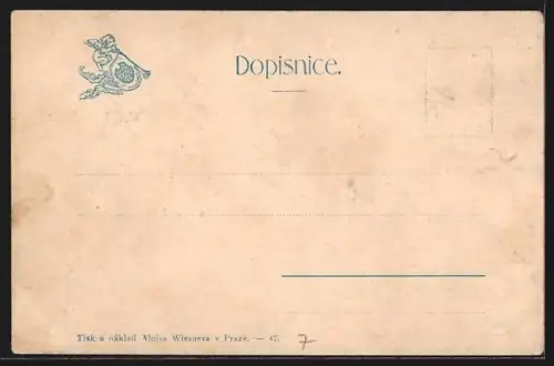 Künstler-AK Prag / Praha, Mala Strana a Hradcany, Most pres Certovku