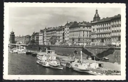 AK Prag / Praha, Palackého nábrezi