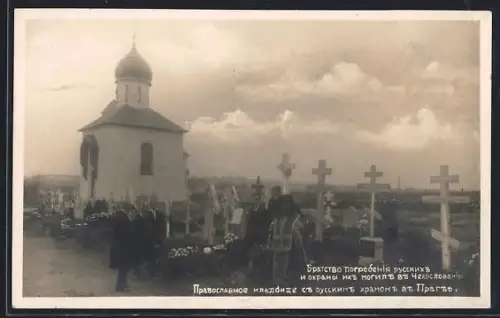 AK Prag / Praha, Pravoslavný Habitov s Ruským Chrámem