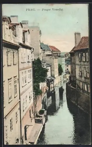 AK Prag / Praha, Prager Venedig, Ortspartie