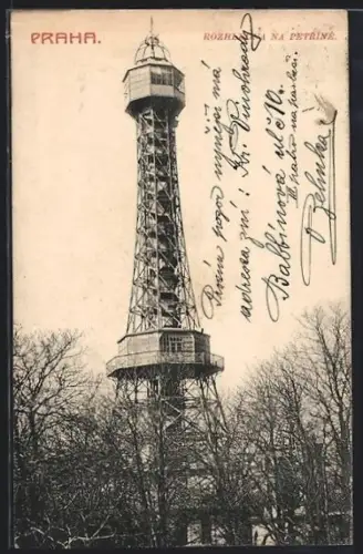 AK Prag / Praha, Aussichtsturm Petrin
