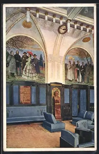 AK Prag / Praha, Obecni dum u Prasne Veze, Salon Riegruv