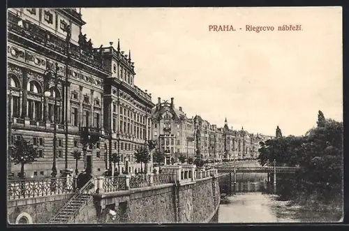 AK Prag / Praha, Riegrovo nabrezi