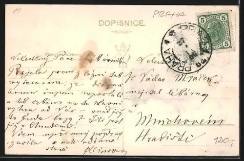 AK Prag / Praha, Vysehradsky tunel mit Passanten