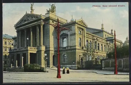 AK Prag / Praha, Nove nemecke divadlo