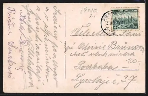 Künstler-AK Prag / Praha, Bile Hory, Kostel P. Maria na Bile Hore, Hlavni altar, Hvezda