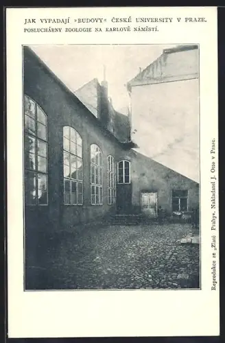 AK Prag / Praha, Jak Vypadaji Budovy Ceské University v Praze, Posluchárny Zoologie na Karlové Námestí