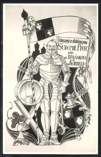 AK Prag / Praha, Rest. Podniky u. Sv. Havla, Rytirska Ul.