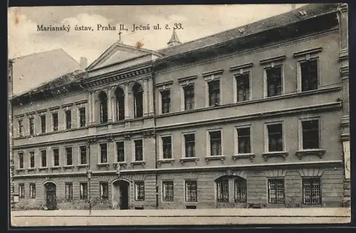 AK Prag / Praha, Marianský ústav, Praha II., Jecná ul. c. 33