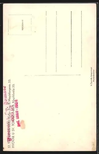 AK Prag / Praha, Gaststätte St. Thomas Brauerei-Keller, Prag III. Magdeburgerstr. 33