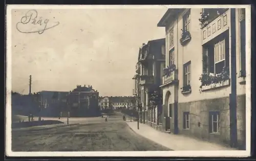 AK Prag / Praha, Strassenpartie Auf der St. Thomas Schanzen