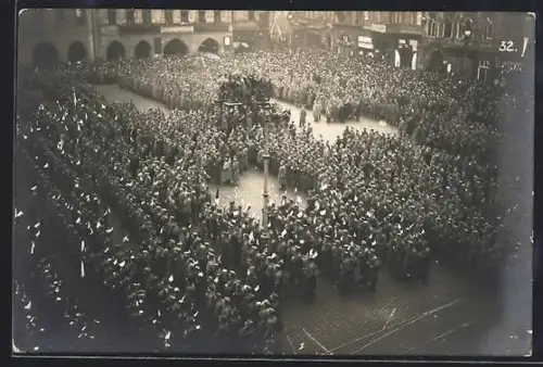 AK Prag / Praha, Slavostni prisaha ceskoslovenskeho vojska, dne 8. listopadu