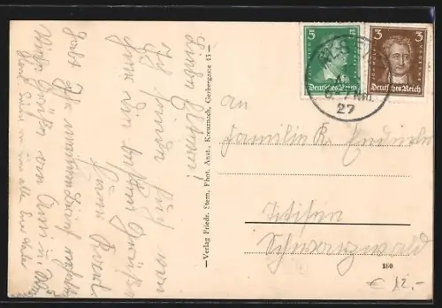 AK Gaugrehweiler /Pfalz, Ortsansicht mt umliegenden Feldern