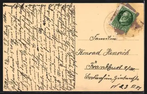 AK Göllheim, Totalansicht mit Kirche vom Feld aus