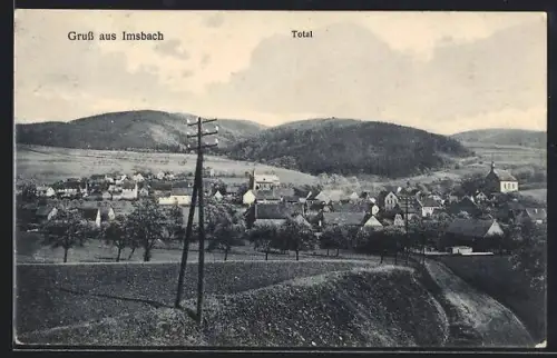 AK Imsbach, Totalansicht gegen die Anhöhen