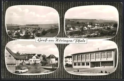 AK Höringen /Pfalz, Ortsansicht aus der Vogelschau, Ortspartie mit Wohnhäusern