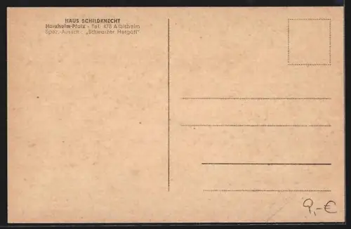 AK Harxheim / Pfalz, Bahnhofstrasse, Schulhaus, Ehrenmal am Schwarzen Herrgott