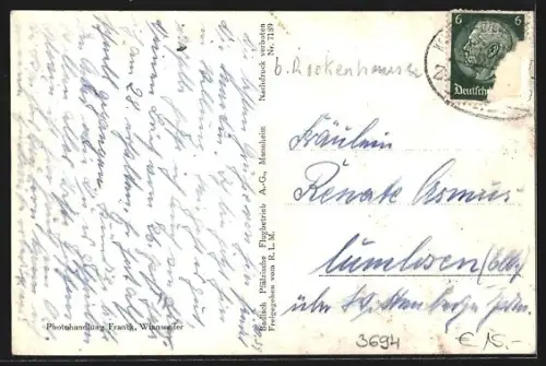 AK Langmeil /Pfalz, Ortsansicht vom Flugzeug aus