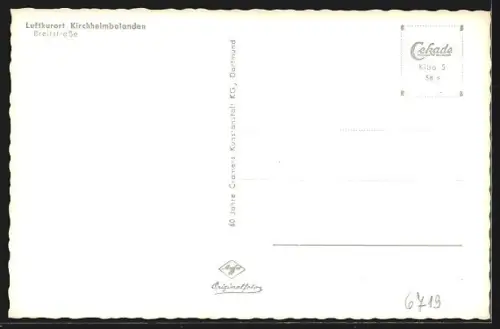 AK Kirchheimbolanden, Blick in die Breitstrasse mit Fussgängern